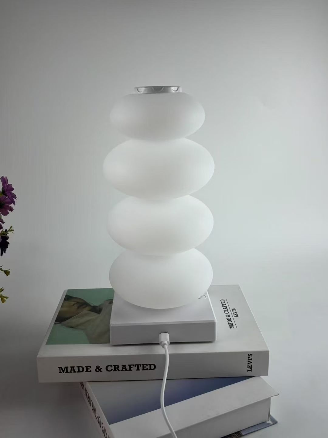 跨境小夜灯糖果装饰彩虹炫彩夜灯儿童房少女马卡龙现代氛围灯卧室葫芦串台灯 白底实物图