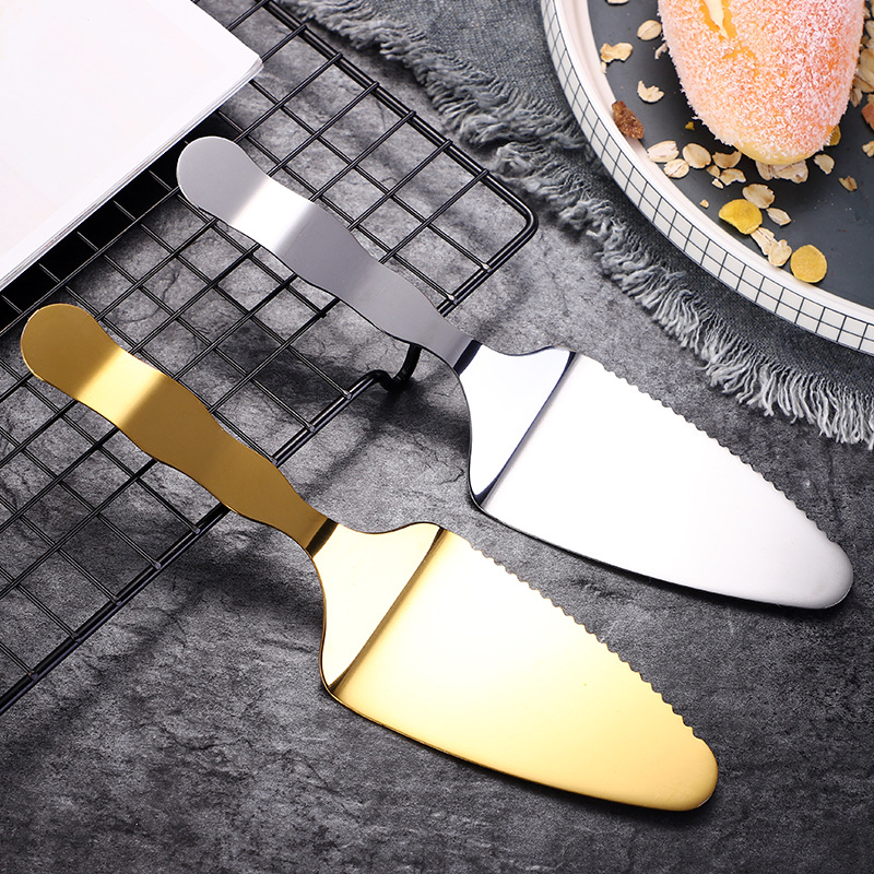 Cake knife and fork, fruit fork, cake spatula, baking small tools, stainless steel cake fork, mooncake knife, can be marked with logo Specification drawing