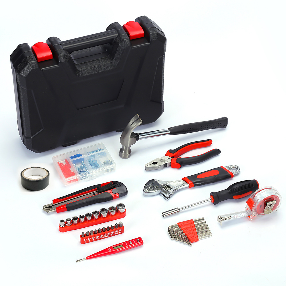 A 37-piece set of household hardware tools, a real estate gift set, an electrician, carpenter and repair tool box set Specification drawing