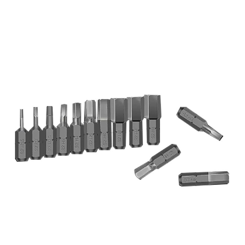 Wholesale 25mm hexagon socket pneumatic screwdrivers with cross, straight and plum blossom short screwdrivers, electric drills and screwdrivers with S2 screwdrivers Item Picture