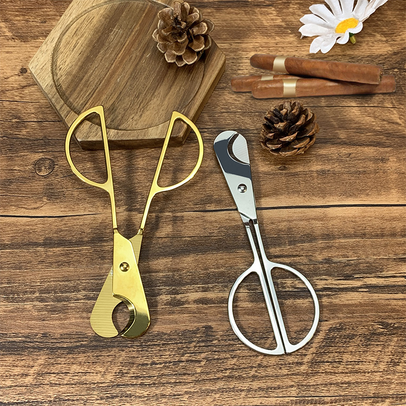 Cigar scissors, sharp double-edged men's cigar knife, portable Cuban cigar accessories, sizes Specification drawing