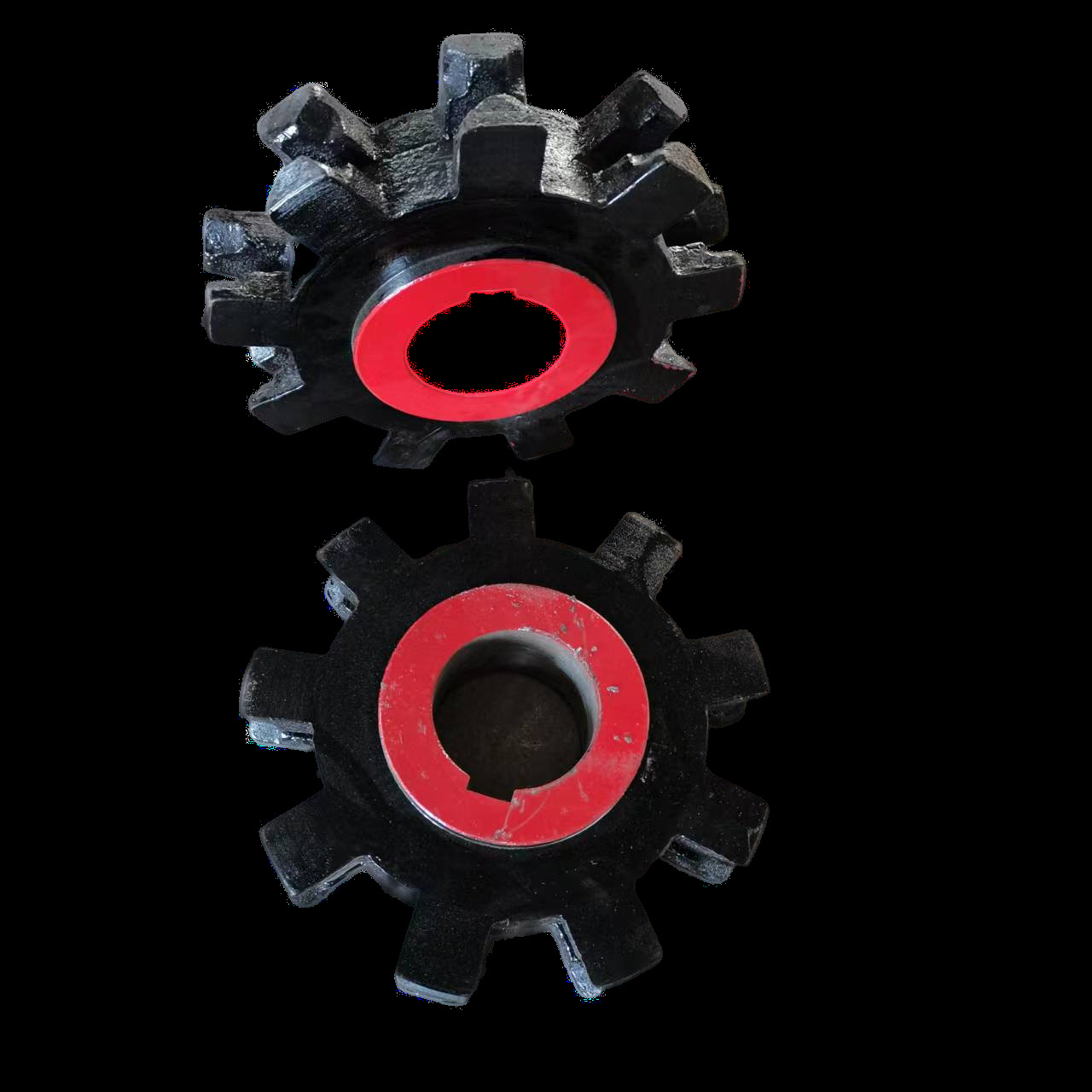 Scraper conveyor 45# steel sprocket cast steel circular ring industrial transmission sprocket scraper conveyor sprocket gear six-tooth Application Scenario