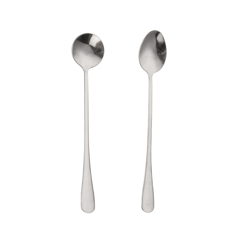Stainless steel spoon, long-handled ice spoon, 1010 ice tip, ice round, stirring spoon, honey spoon, mug, gift spoon Item Picture