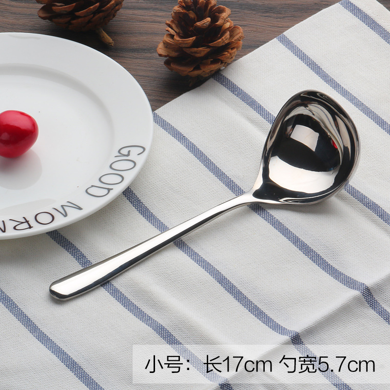 Thickened small soup shell 304 stainless steel soup spoon, new multi-functional sauce spoon, porridge spoon, hotel supplies Application Scenario
