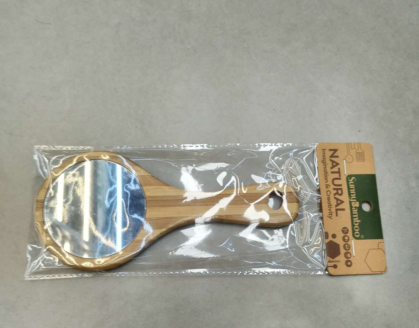 【 Jiehao Bamboo and Wood 】 Jiehao Bamboo and Wood products: Round mirror, portable wooden handle mirror, retro-style handheld mirror, portable touch-up mirror, mini dressing mirror, beauty small mirror Specification image