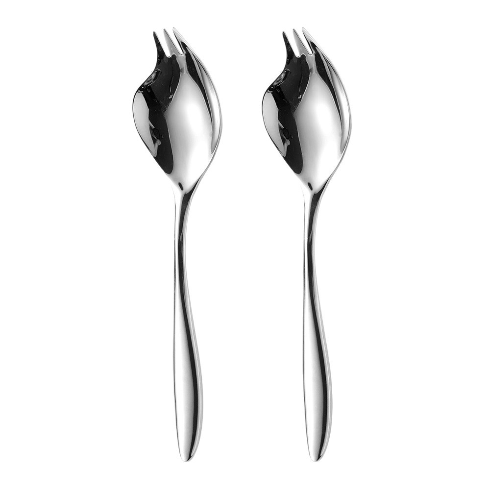 316 stainless steel salad spoon, integrated spoon and fork, pastry spoon, Western pasta fork, instant noodle spoon, fruit fork, salad spoon Item Picture