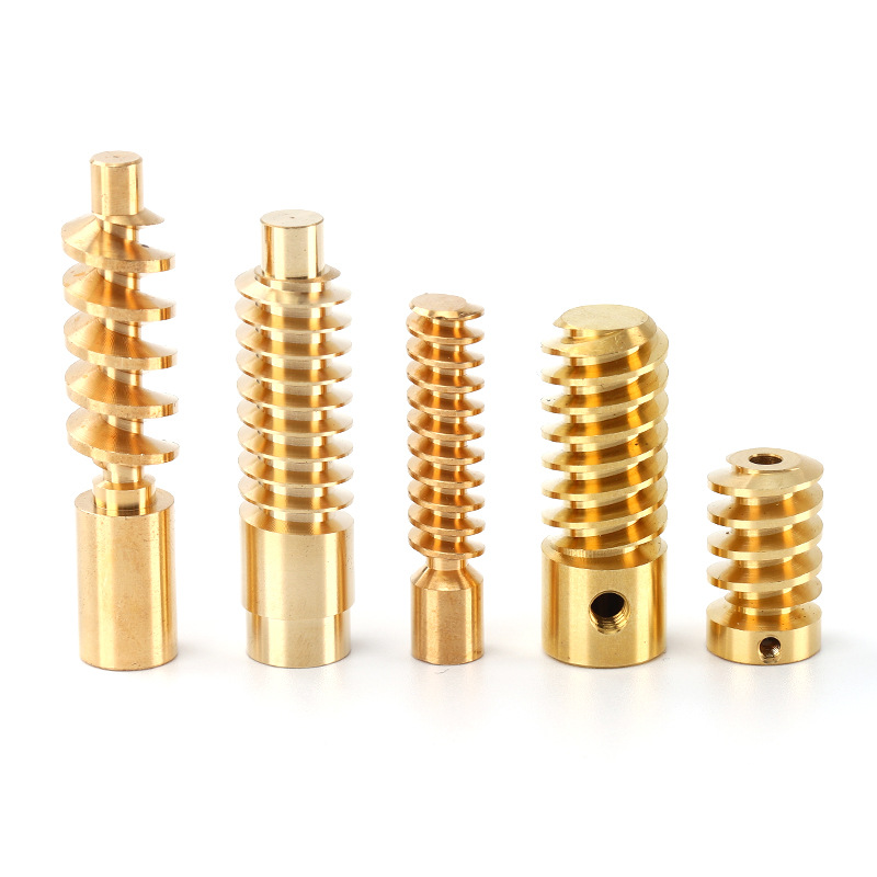 CNC lathes with through-spindle machines process non-standard precision small-module single and double-head copper worm motors, gears, worm wheels and worm gears Item Picture