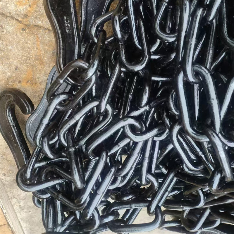 The manufacturer supplies galvanized iron chains and manganese steel container binding chains for river bridge protection details Picture