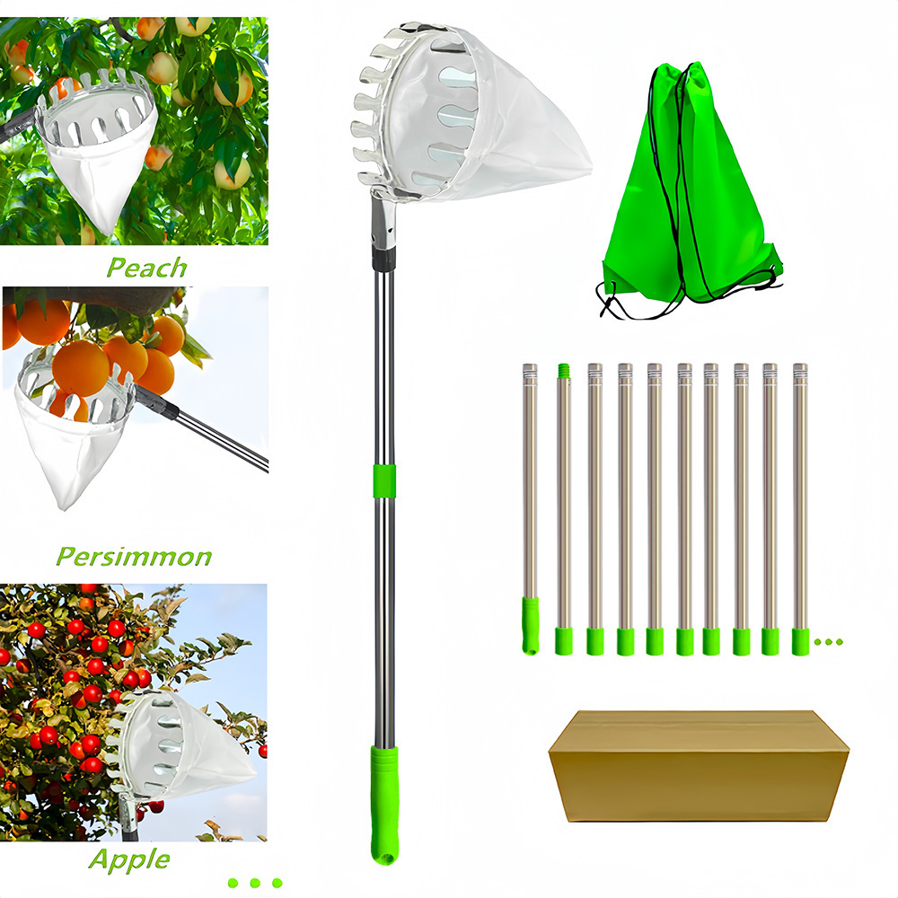 Fruit picker, fruit remover, fruit picking magic tool, telescopic rod, apple and plum picking, high-altitude picker, garden fruit picking tool Item Picture