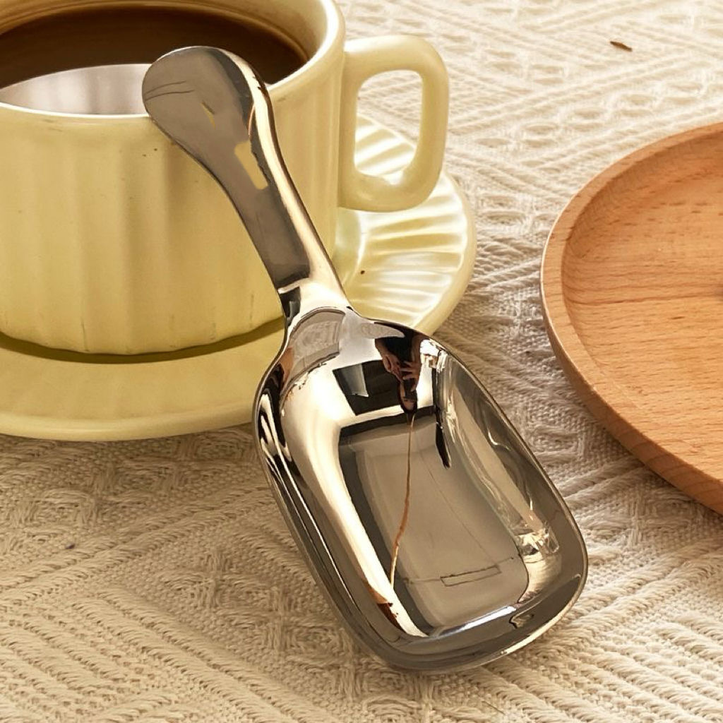 304 stainless steel tea spoon, coffee spatula, thickened tea spoon, dessert spoon, measuring spoon, mini tea spoon, short-handled tea spoon Specification drawing