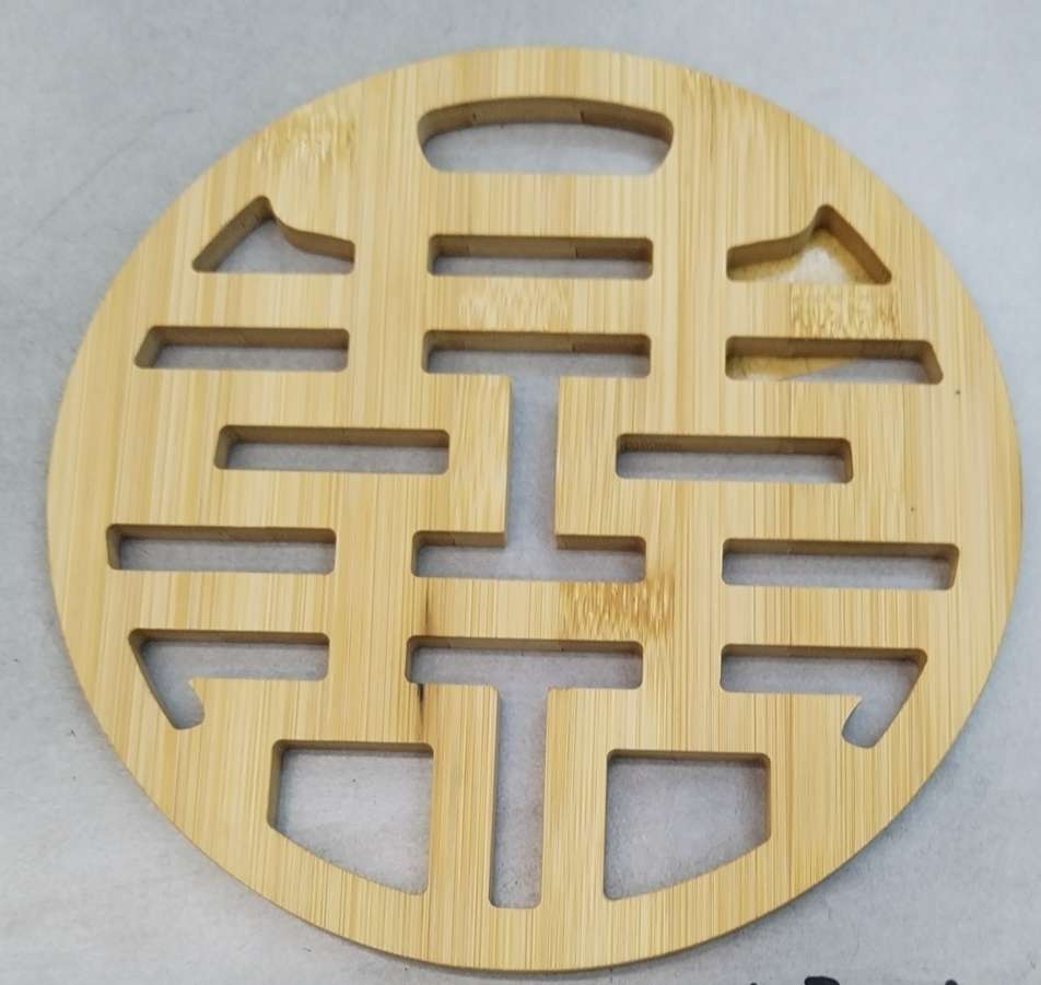 【 Jiehao Bamboo and Wood 】 Daily necessities and tableware Essential heat insulation pads, anti-slip and heat-resistant table and cup protective decorations, kitchenware heat insulation pads, Double Happiness Heat insulation pads details Picture