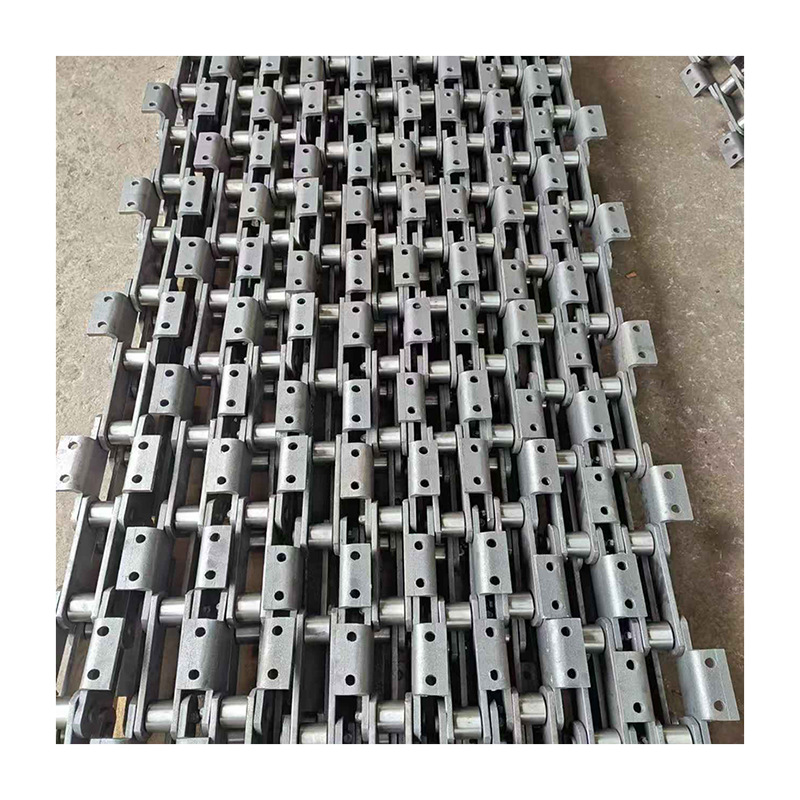 Large-pitch industrial heavy-duty carbon steel plate chain FU series scraper conveyor chain FU270 scraper chain Application Scenario