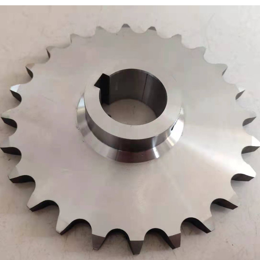 1.5-inch 8-tooth and 10-tooth 304 stainless steel transmission sprocket, single and double row double-pitch gear industrial sprocket Specification drawing