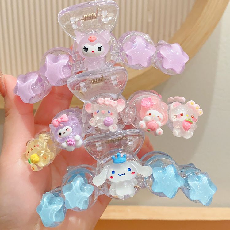Kulomi Children's hair clip, Little girl Cartoon Sanrio Grab clip, Girl's back of the head updo, shark hair clip accessory Specification image