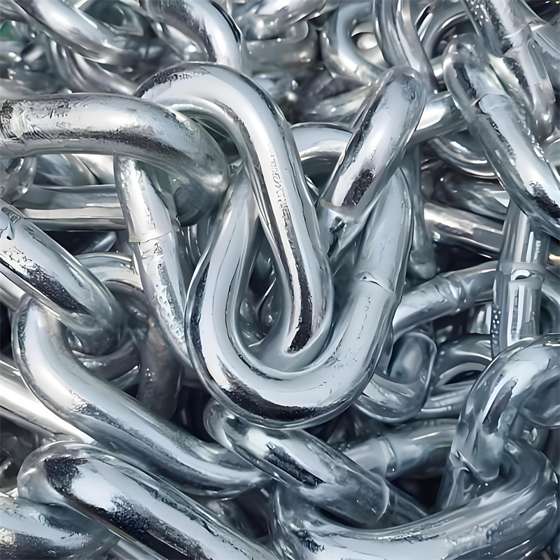 Hot-dip galvanized chain in stock wholesale, anti-theft guardrail 3mm - 20mm g30 galvanized chain, stainless steel manufacturer Specification drawing