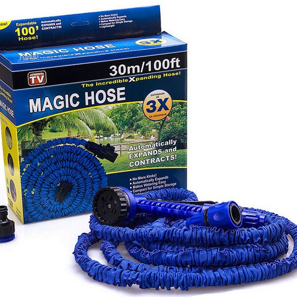 25FT-100FT telescopic water pipe and water gun set, multi-functional water gun head, 7 types of water spray, complete set of connectors Specification drawing