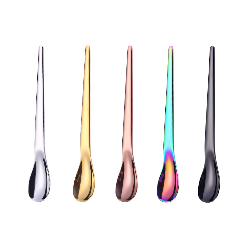 304 stainless steel spoon, titanium gold stirring spoon, coffee spoon, bird's nest lotus root starch ice cream spoon, souvenir spoon, gift spoon Item Picture