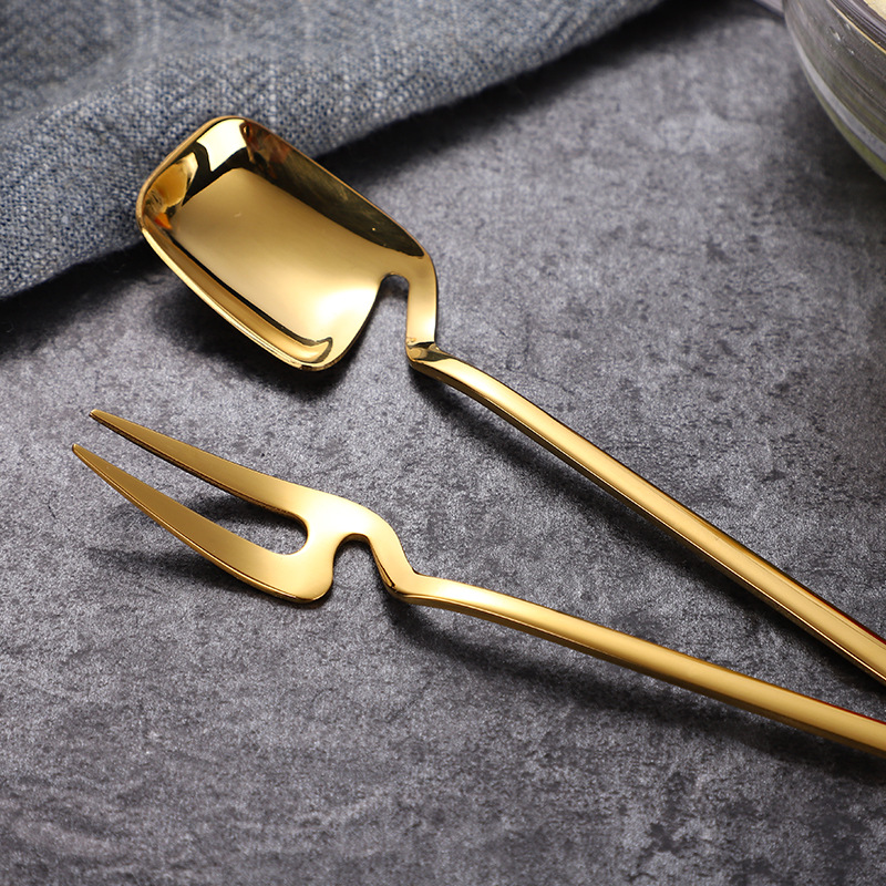 Cross-border exclusive stainless steel 304 spoons, creative ice cream coffee spoons, fruit forks, wall-mounted mixing spoons, mug spoons Application Scenario