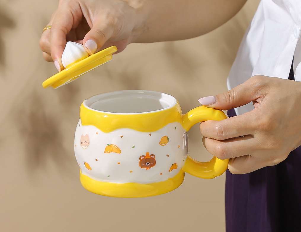 水果夹心陶瓷杯