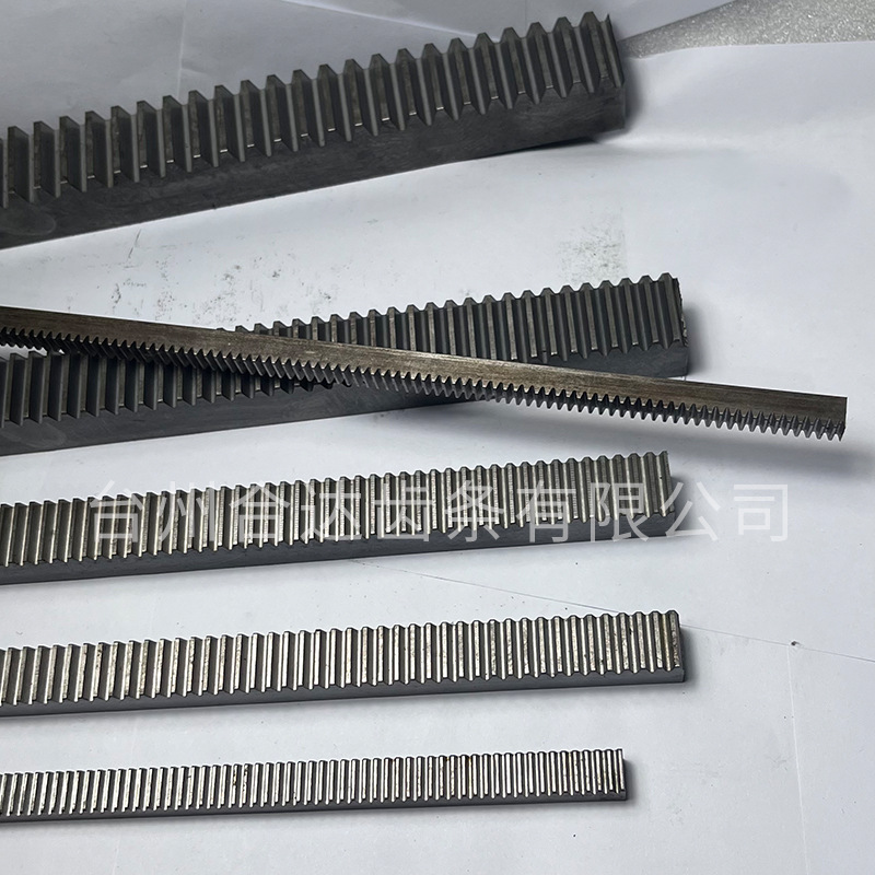 Factory direct supply of 45 steel straight rack and helical rack. They can be drilled, spliced, quenched and blackened. 1 mold, 1.5 mold, 2 mold, 2.5 mold, 3 mold Specification drawing