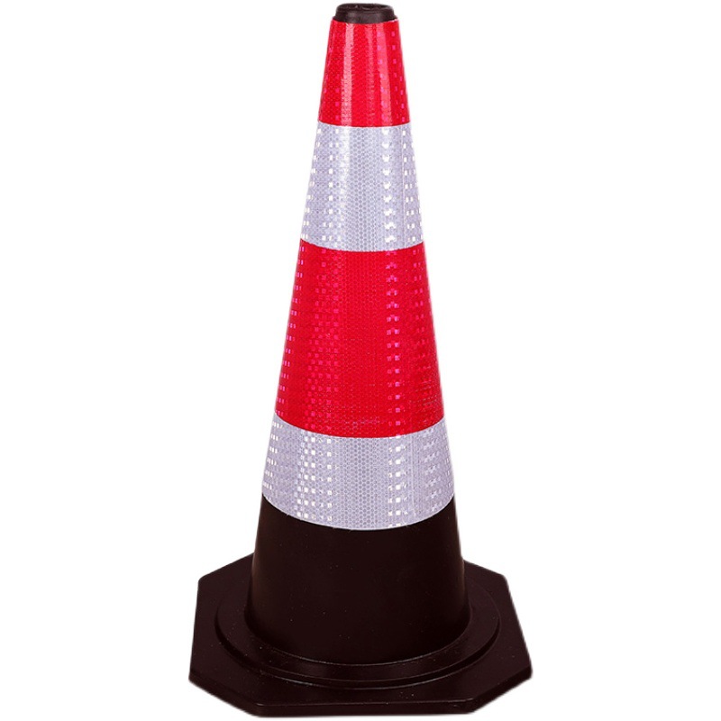 Rubber road cone, square conical bucket, ice cream bucket, roadblock, reflective road, road construction isolation connection rod. Do not park Item Picture