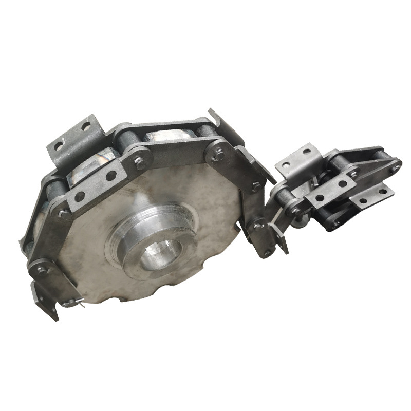 Large-pitch industrial chains, non-standard special-shaped double-row roller chains, high-strength mining carbon steel heavy-duty curved plate chains Application Scenario