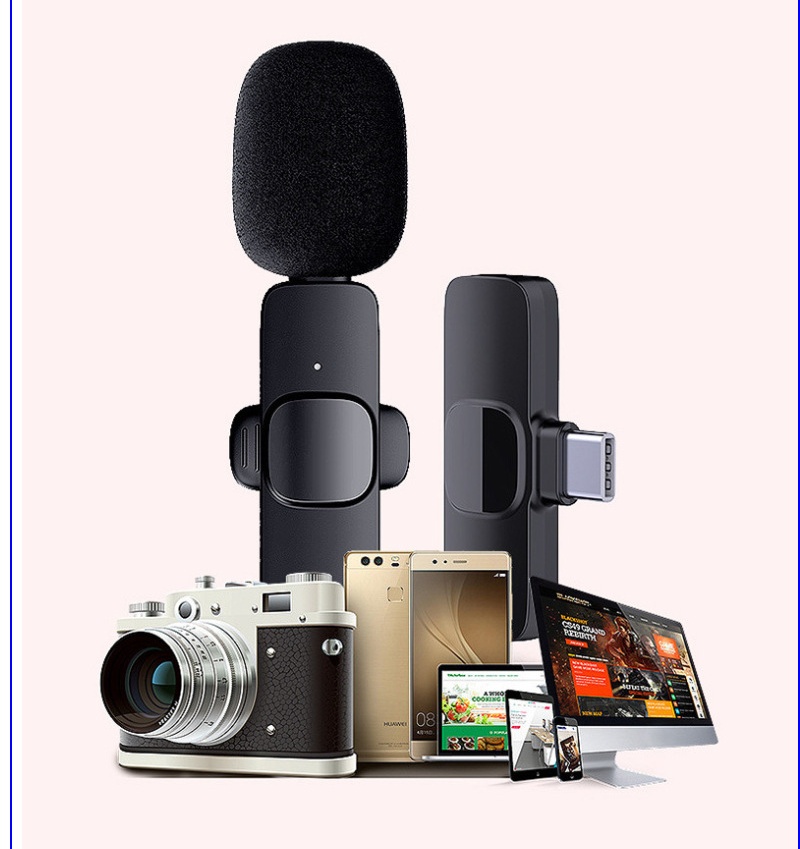 K8 Lapel Clip, Makefeng lapel clip microphone, wireless lapel microphone, wireless microphone Type-c interface Item Picture