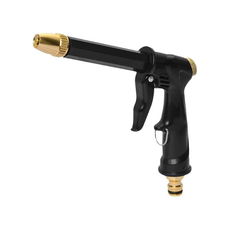 Best-selling extended and thickened black water gun, car wash water gun, flower burning garden water gun, pet bath showerhead Item Picture