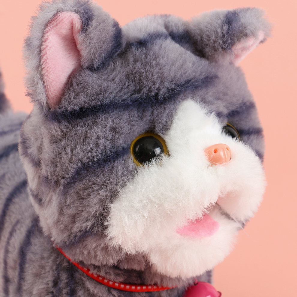 Smart and quick-witted! A smart and lively electric plush kitten that meos and moves quickly, is smart and extremely alert details Picture