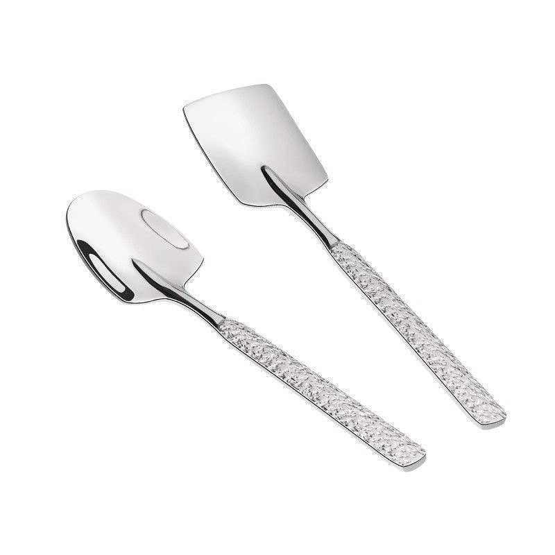Internet-famous watermelon spoon, stainless steel tree-patterned shovel, square shovel, household watermelon and fruit spoon, cake and dessert spoon, shovel Item Picture