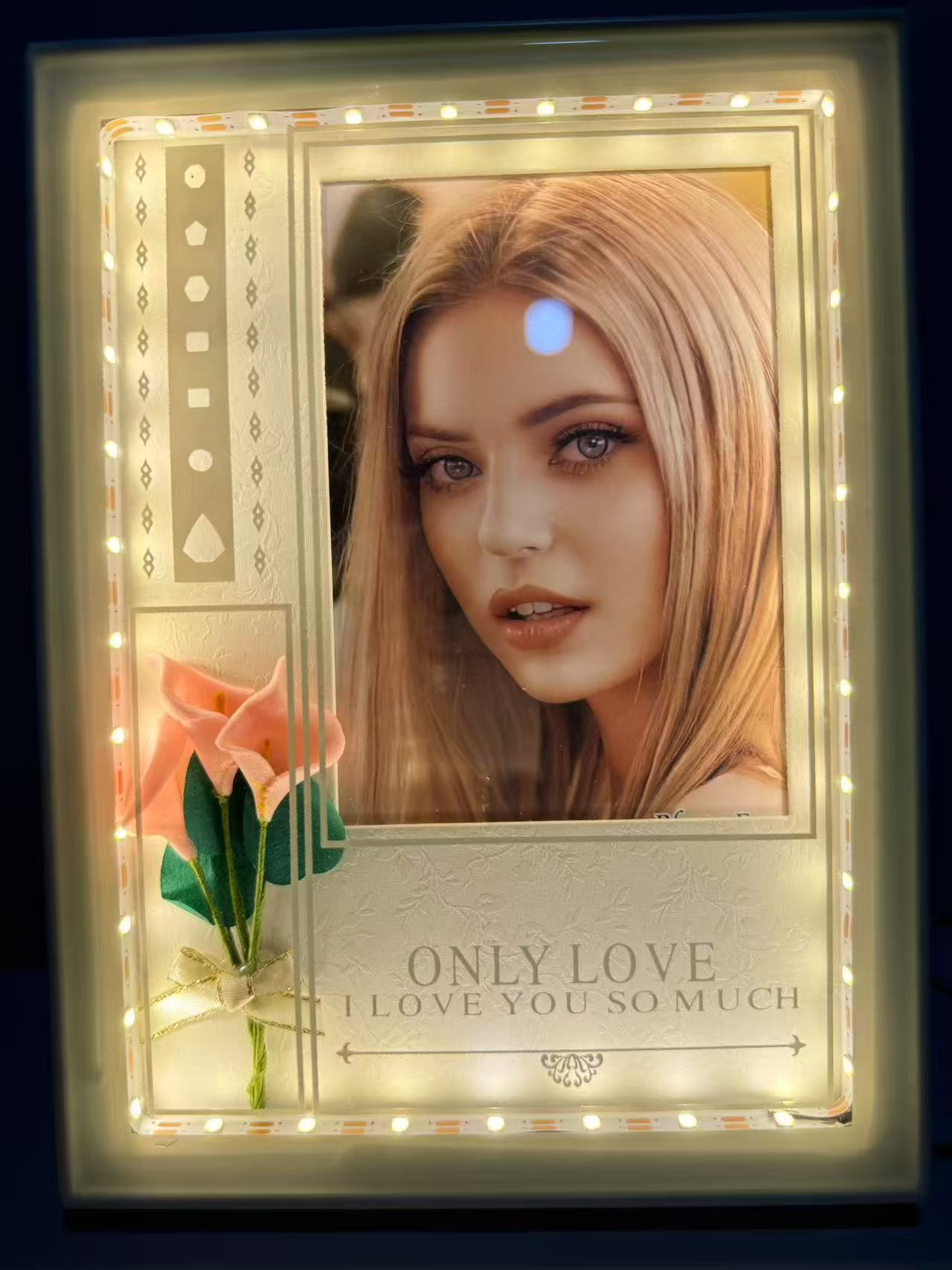 家饰创意照片摆台文字相框仿古木纹装饰框架画框相框装饰品60g创意照片摆台