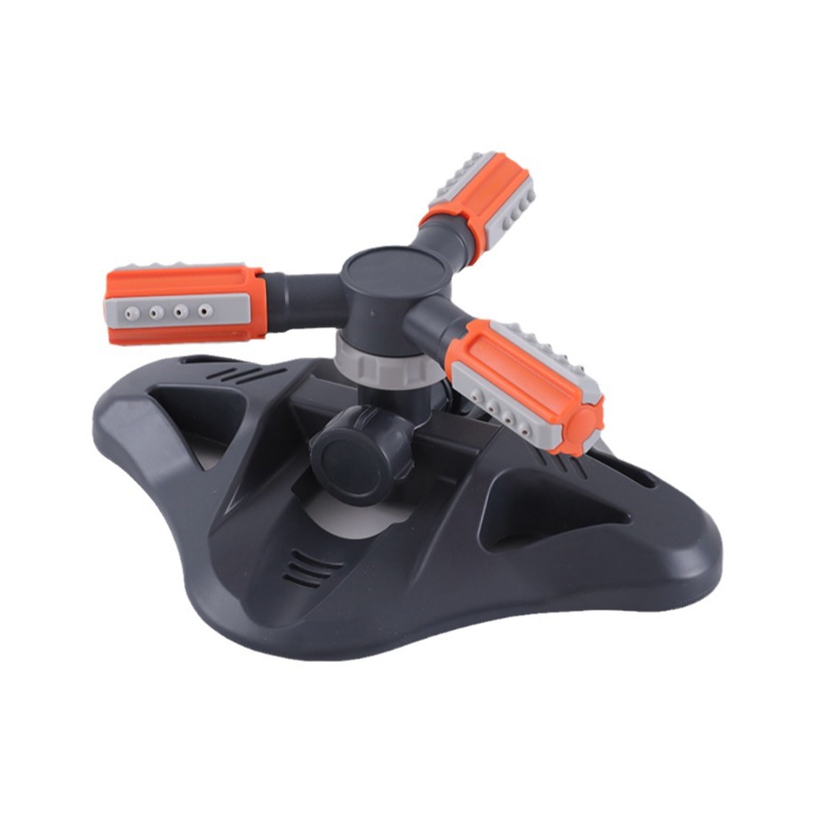 SNJUE multi-functional garden sprinkler, three-pronged sprinkler, multi-directional 360-degree automatic rotating sprinkler Item Picture