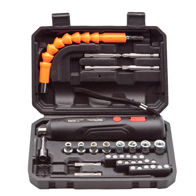 A 36-piece household lithium battery electric screwdriver set, a multi-functional rechargeable handheld pen-type electric drill tool set Item Picture