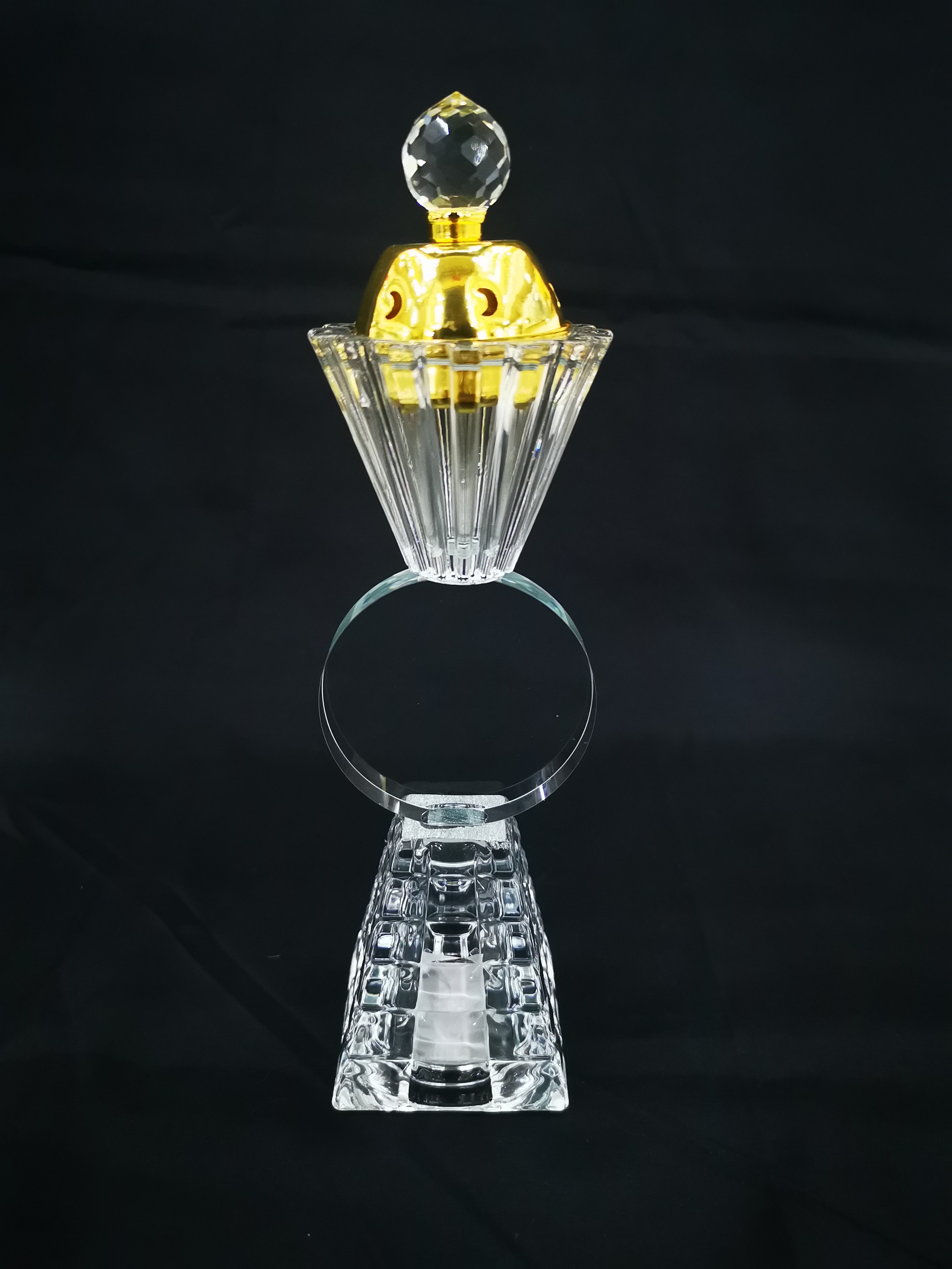 香炉烛台水晶两用香薰炉居家摆设工艺品熏香香薰炉