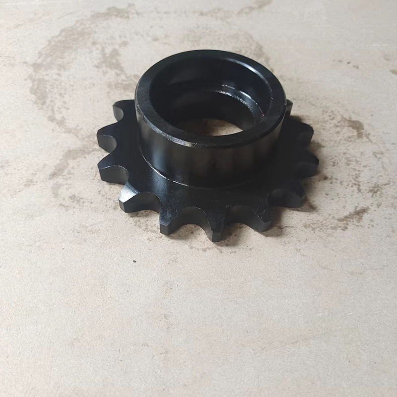 15-tooth 12A-1 sprocket, made of 45# steel, A-type chain drive accessories, single-row grooved boss sprocket processing details Picture