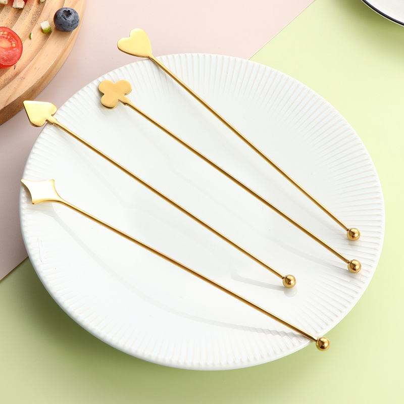 Cross-border 304 mixing rods, stainless steel mixing spoons, milk tea mixing rods, creative long-handled bar spoons, cocktail mixing rods Specification drawing