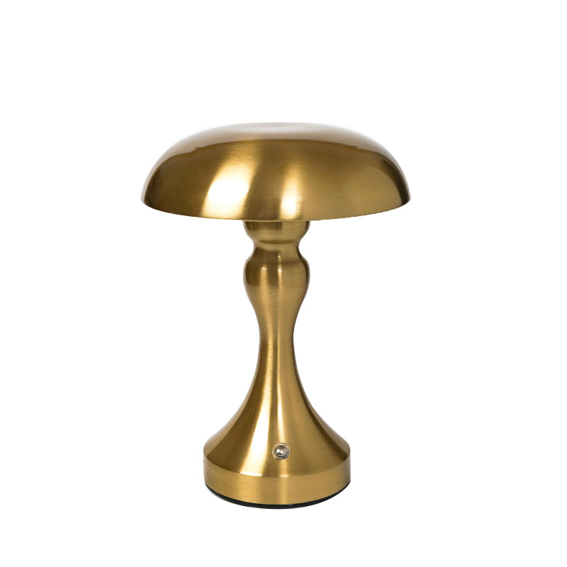 北欧铁艺高脚新款酒吧餐桌桌面触摸充电LED金属家居卧室轻奢台灯 白底实物图