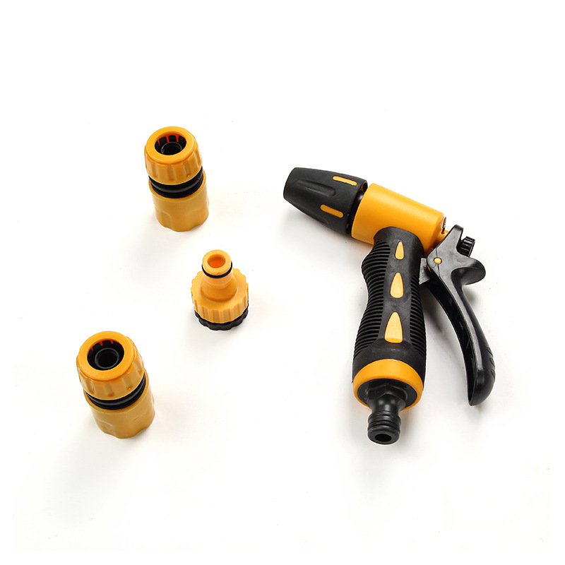 SNJUE multi-functional plastic car wash water gun set of 5 pieces, standard water connection for garden flower watering water gun Item Picture