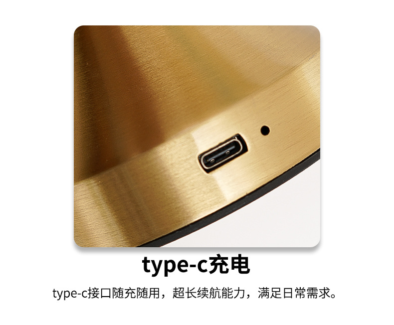 北欧铁艺高脚新款酒吧餐桌桌面触摸充电LED金属家居卧室轻奢台灯 详情图8