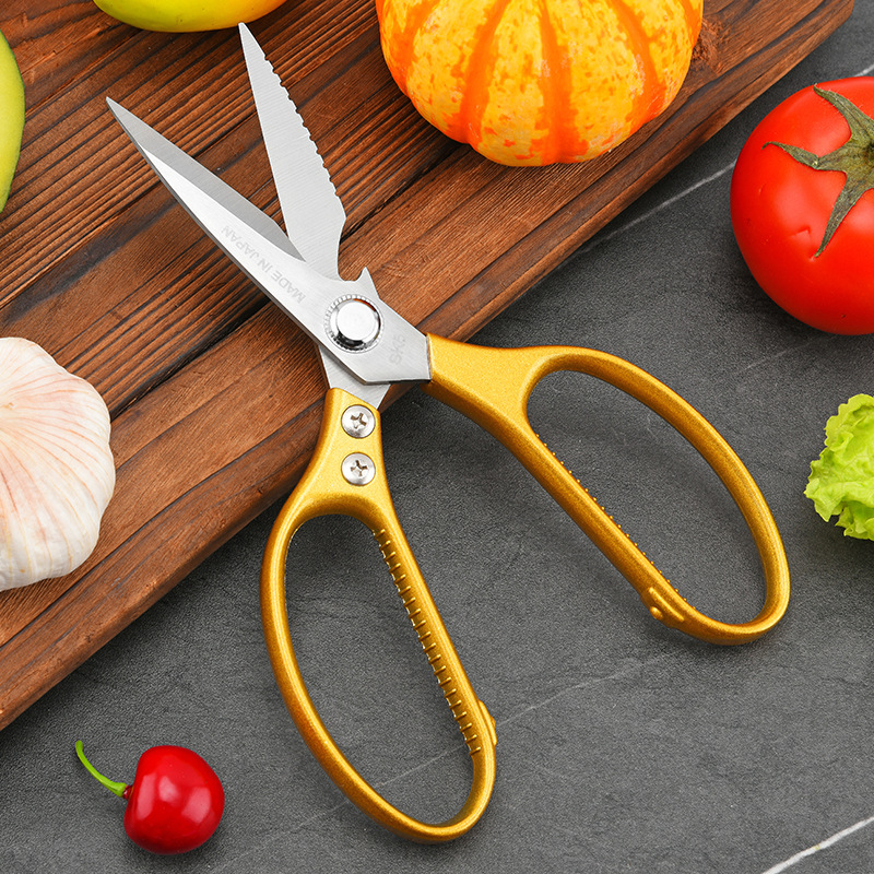 A comprehensive collection of kitchen scissors: Stainless steel SK5 household food scissors, first and fourth generation aluminum scissors, barbecue scissors, aluminum alloy chicken bone scissors Application Scenario