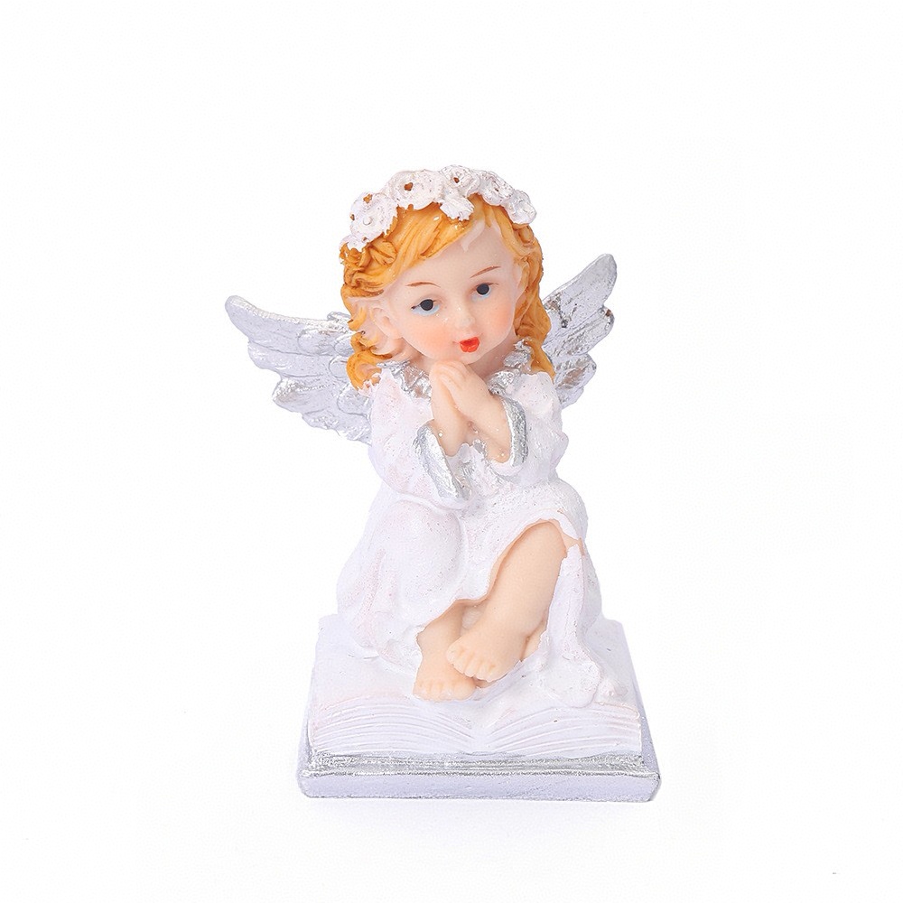 创意雕像礼物天使可爱女孩树脂工艺品节日送礼居家办公桌多功能摆件批发diy白底实物图