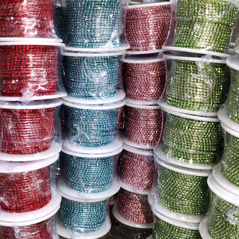 厂家直销服装辅料自粘水钻条DIY贴钻玻璃水钻贴服装鞋子烫钻贴