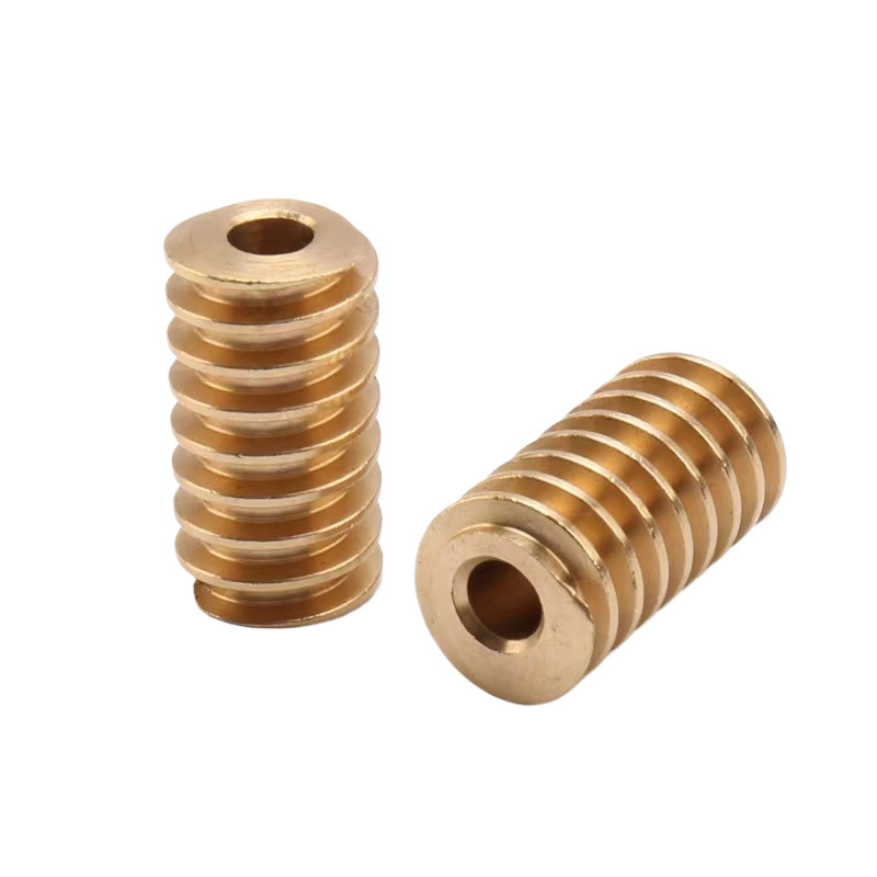 Brass 0.5 module motor, motor reducer, copper worm, non-standard high-precision hardware copper worm, sample provided by drawing details Picture