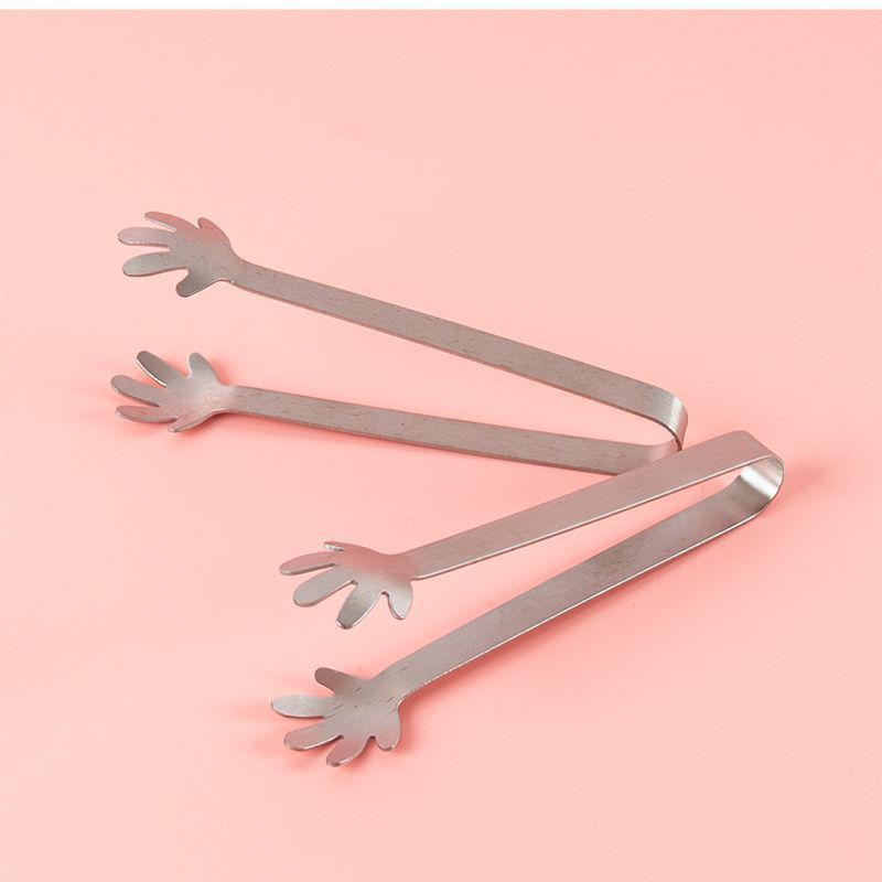 Stainless steel food tongs, shell palm tongs, barbecue tongs, bread tongs, home snack tongs, cube sugar tongs, ice tongs Application Scenario