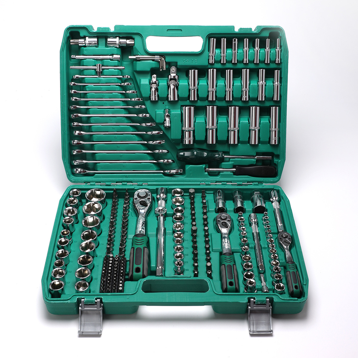 Manufacturer's 216-piece set of machine repair tools, chrome vanadium steel auto repair tool set, hardware socket wrench Item Picture