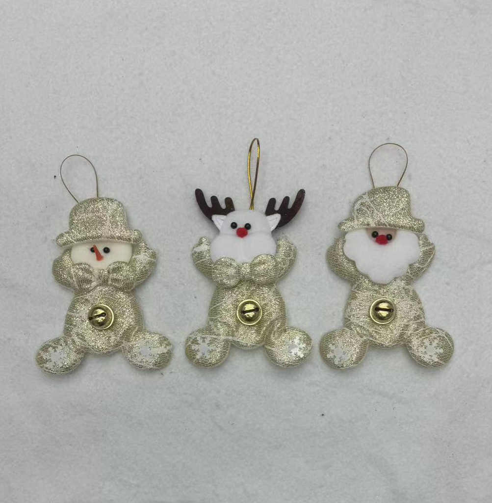 Christmas decorations, small pendants, Santa Claus pendants, snowman, reindeer, five-pointed star, heart-shaped small pendants Application Scenario
