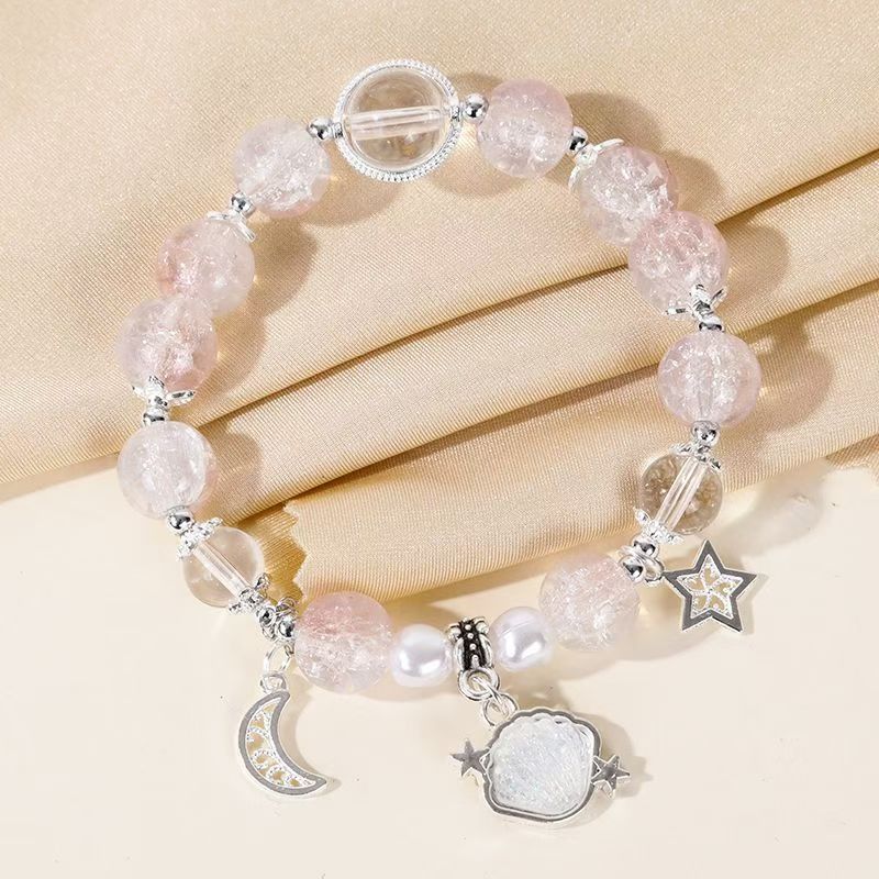 Glass bracelets, crystal bracelets, cultural and artistic jewelry bracelets, fashionable bracelets, couple designs for men and women, natural and colorful bracelet accessories Specification image