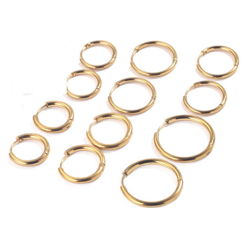 设计感不锈钢耳圈韩国ins冷淡风耳环简约圆圈气质轻奢独特耳扣饰 