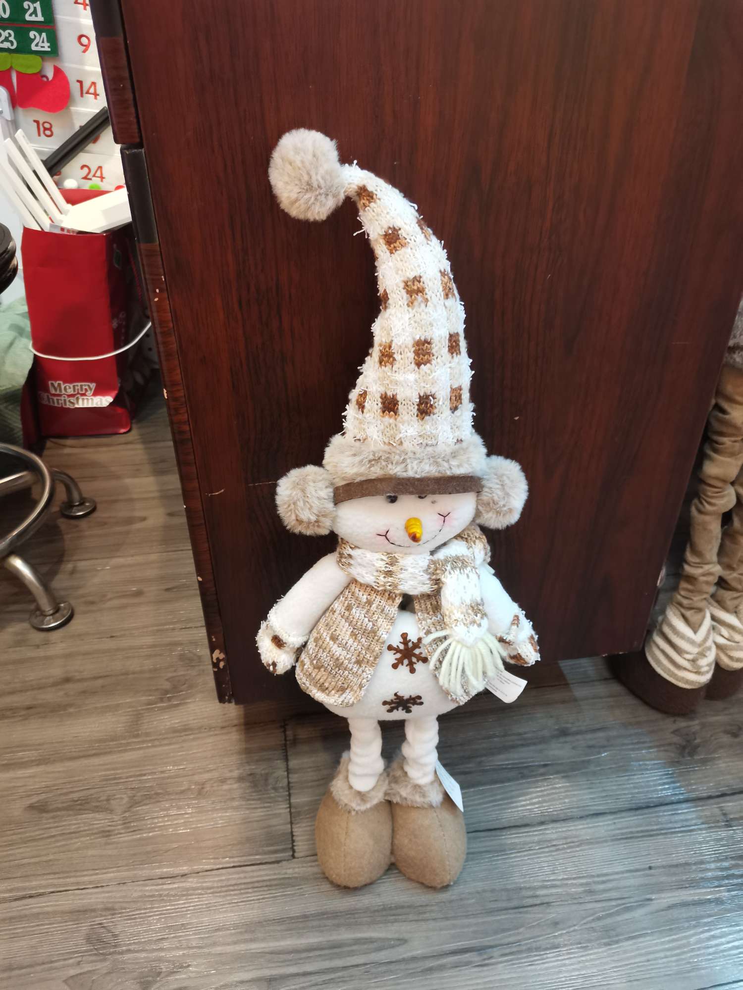 043老人 雪人 麋鹿站姿伸缩款 ，圣诞装饰工艺品详情图3