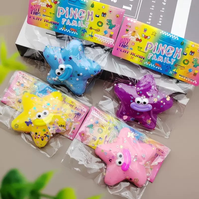 Best-selling fluid, popular starfish, stress-relieving, slow rebound toy, soft rubber, stress-relieving, children's creative, colorful